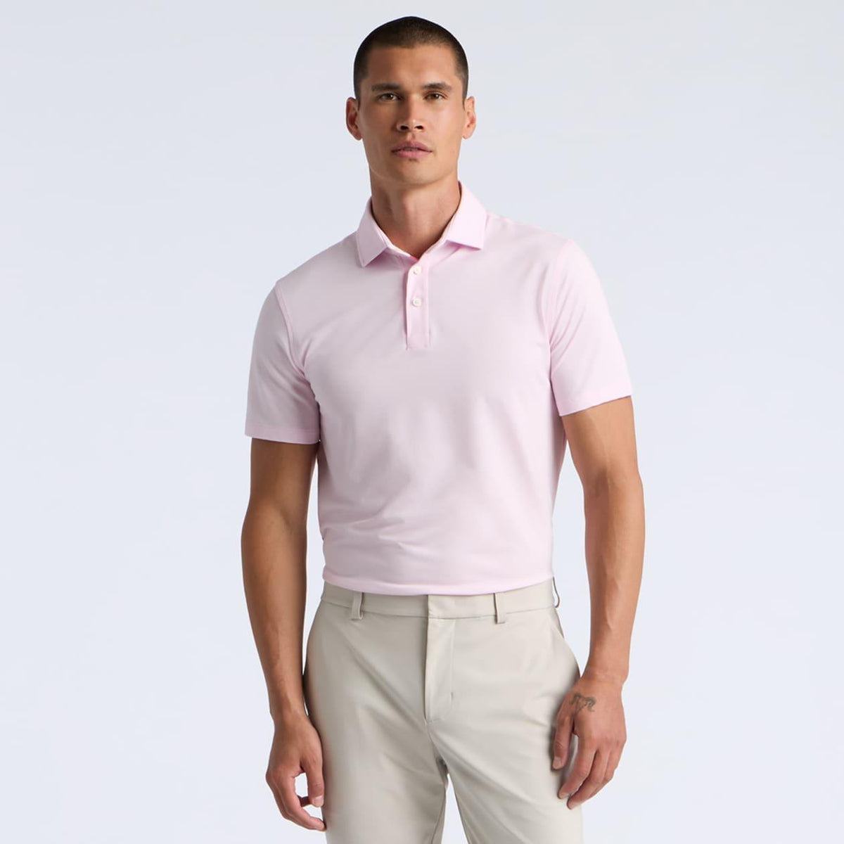 All Play Stretch Knit Polo Blush