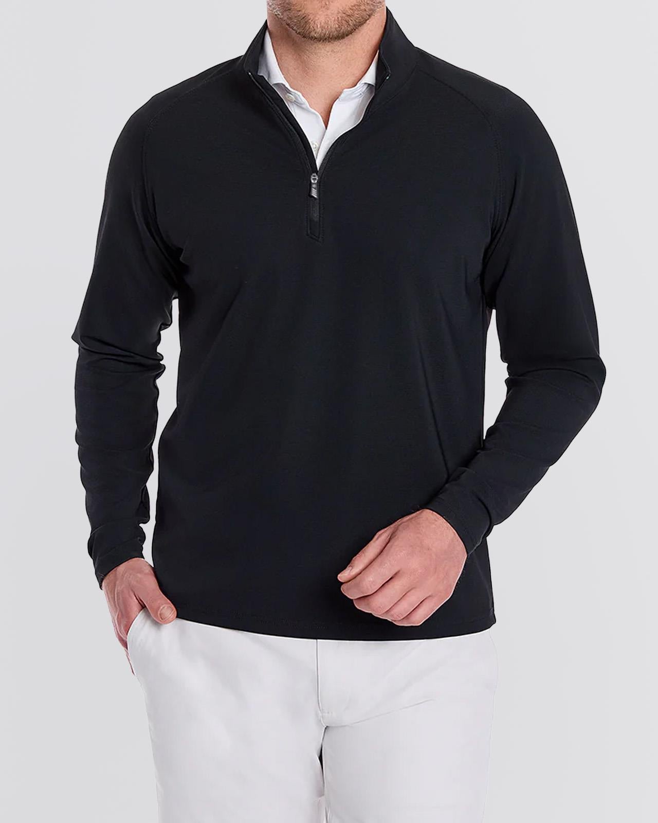 The Stuart Pullover Mid Layer Black