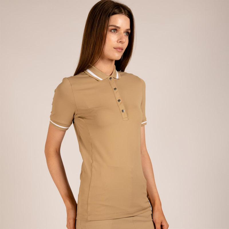 Womens The Mia Polo Khaki