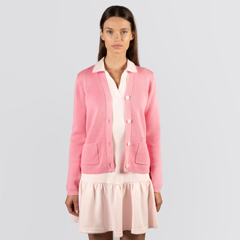 Womens Cotton Milano Cardigan Pink