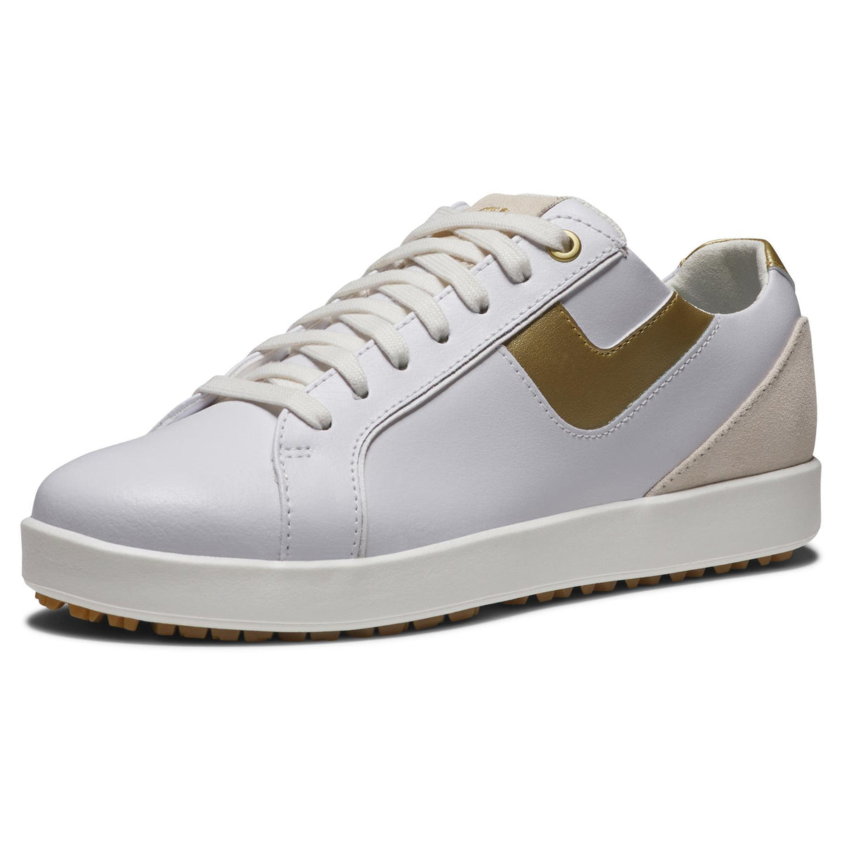 Womens FJ Links Spikeless Golf Shoes White/Tan