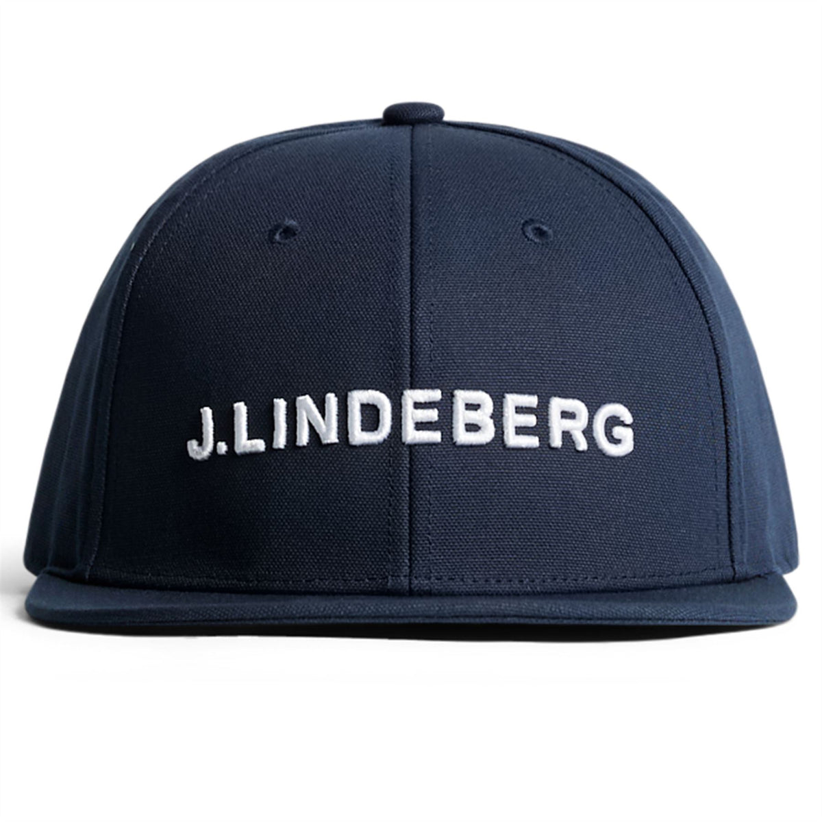 Flat Peak Cotton Twill Cap JL Navy
