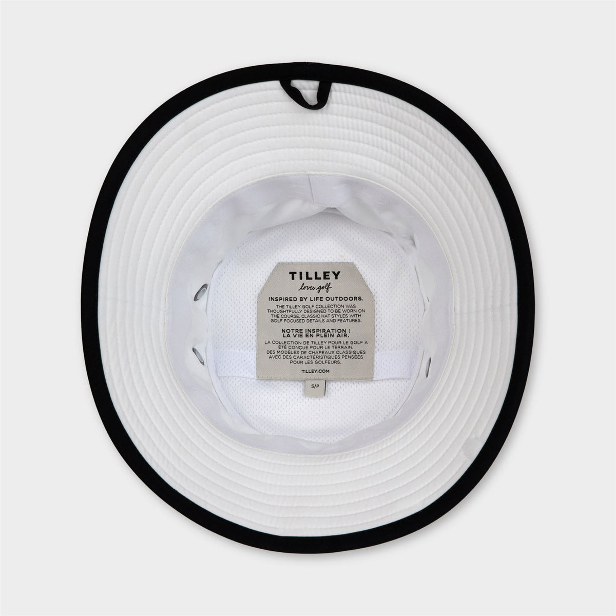 Tilley Wide Brim Bucket Hat White/Black