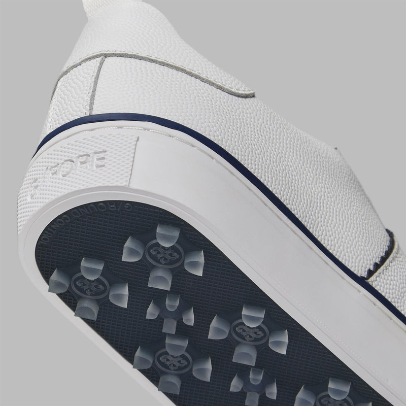 Womens Durf Saddle Stripe Leather Golf Shoes Snow/Twilight