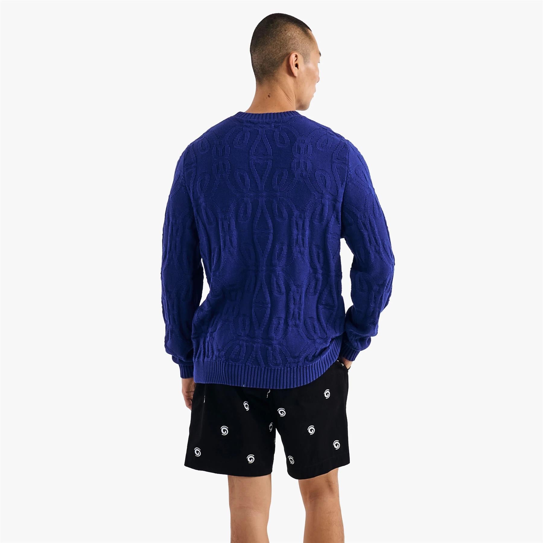 Malbon■(M) Monaco Sweater■送料込 Malbon Golf Monaco Knit Sweater Blue | TRENDYGOLF USA