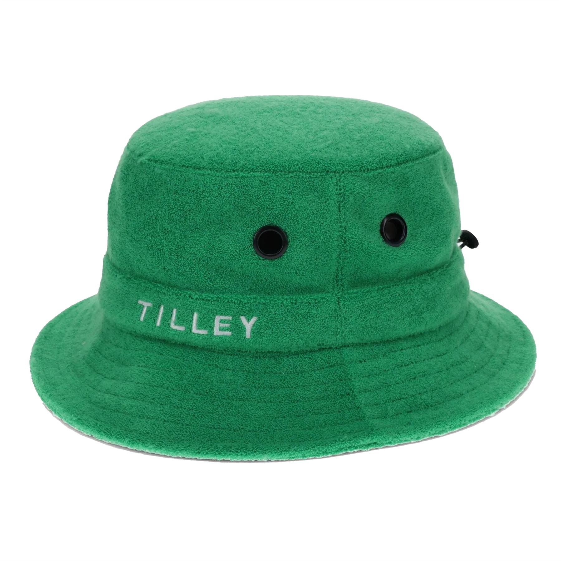 Womens Terry Towel Sport Bucket Hat Bright Green