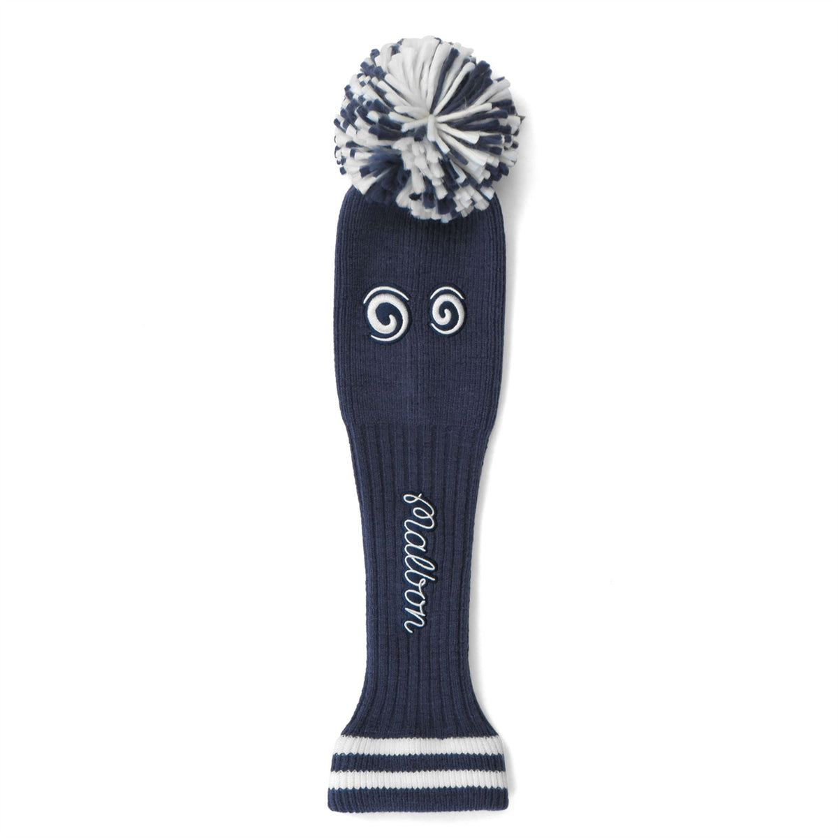 Pom Knit Wood Cover Navy