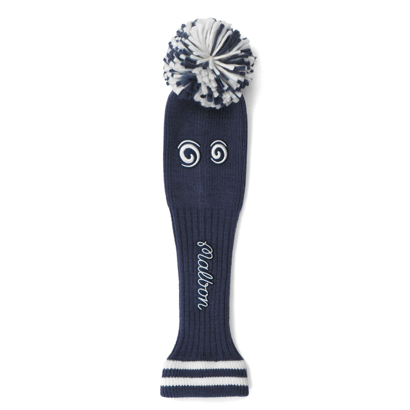Pom Knit Wood Cover Navy