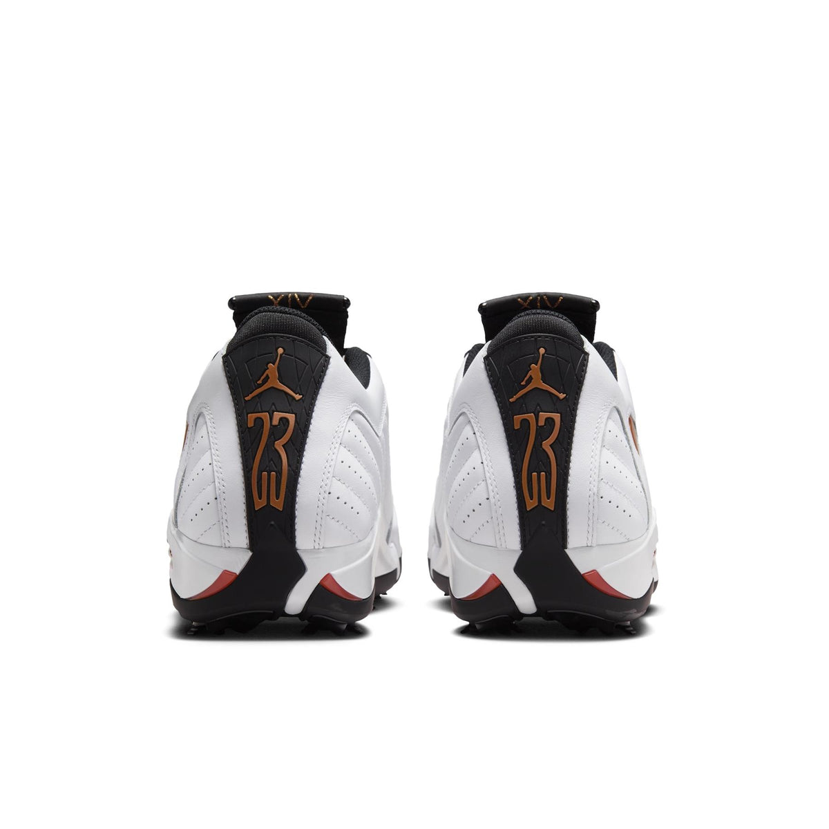 Air Jordan 14 Golf Shoes White/Metallic Copper/Black