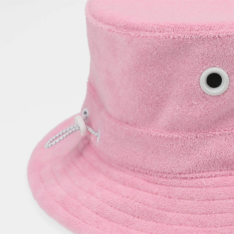 Womens Terry Towel Sport Bucket Hat Lilac Pink