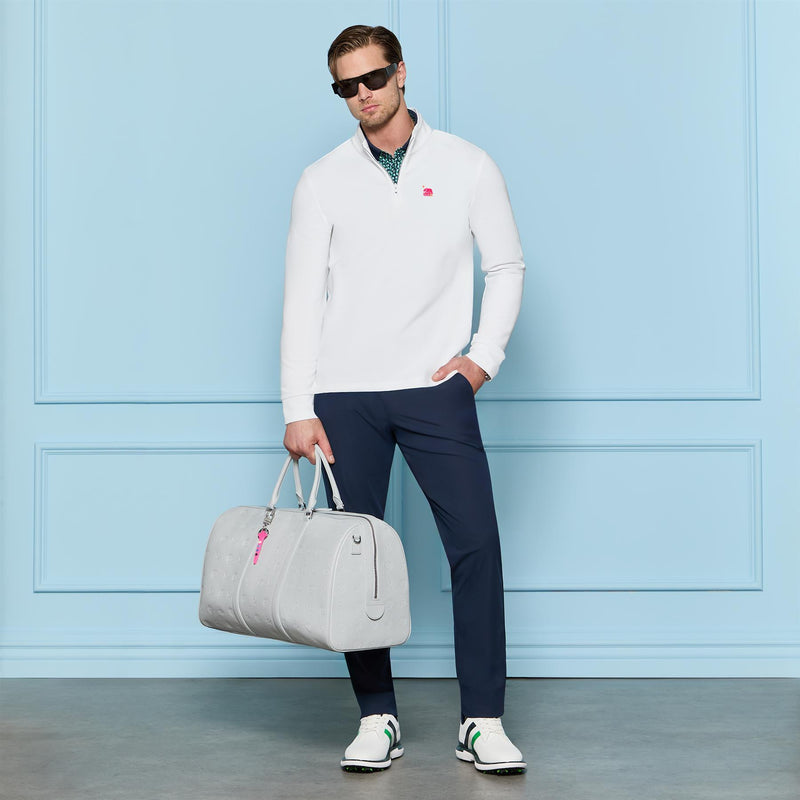 Waffle Knit Quarter Zip Snow