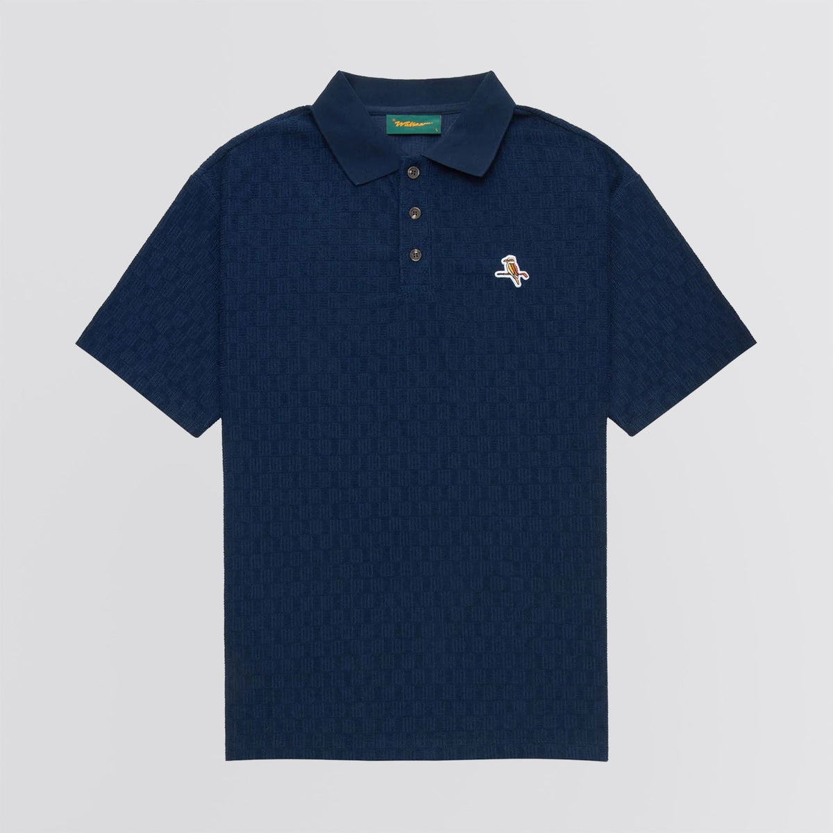 Kooka Jacquard Terry Polo Navy