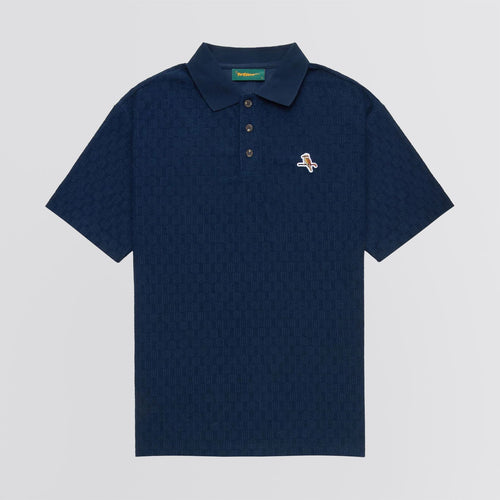 Kooka Jacquard Terry Polo Navy