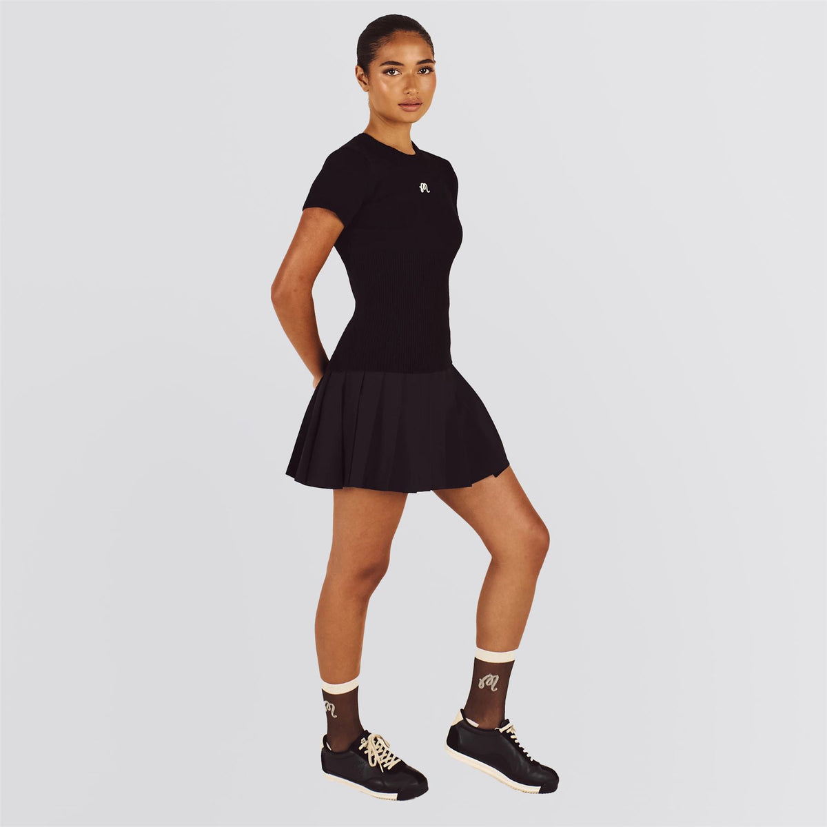 Womens Lisette Knit Top Black