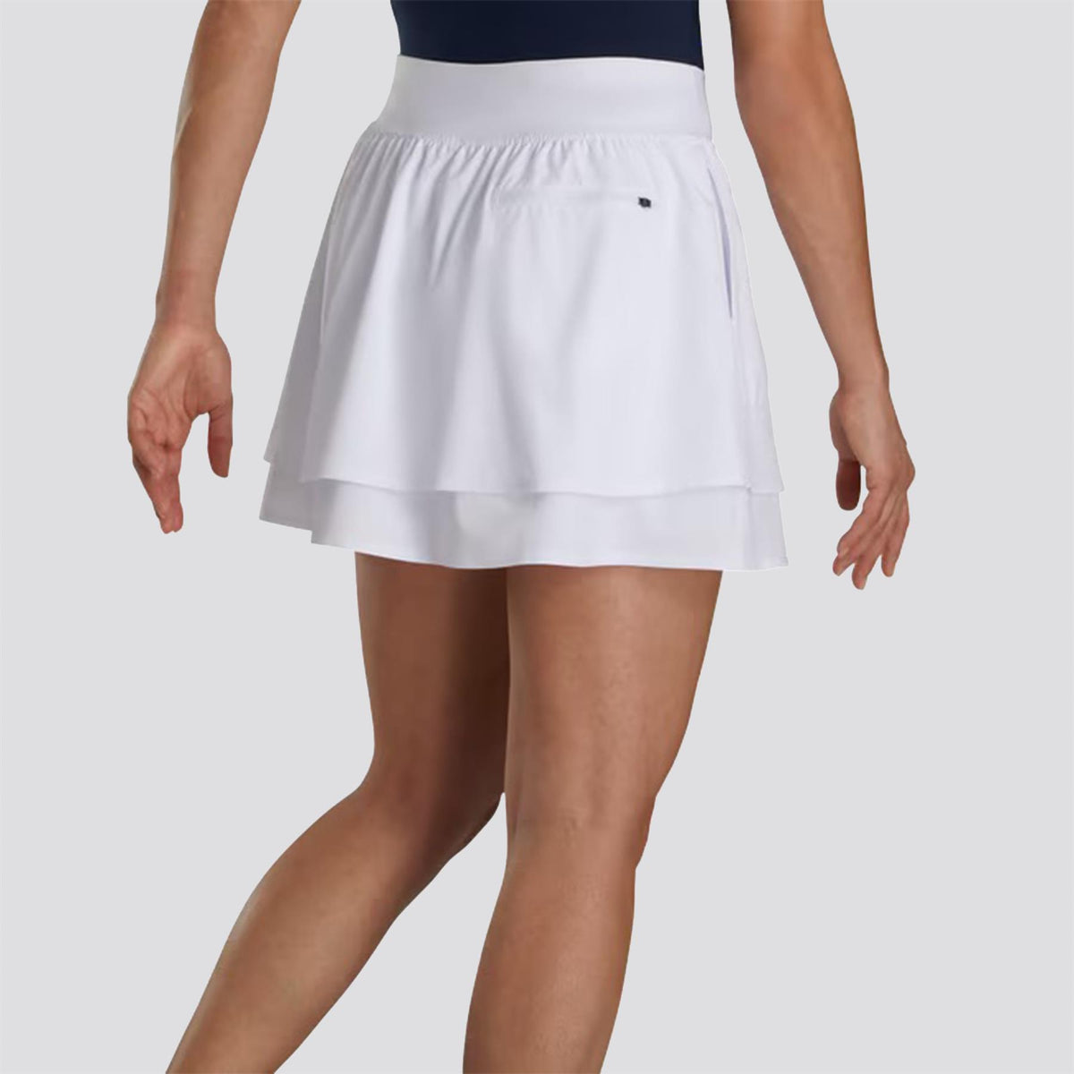 Womens Lightweight Woven Skort White