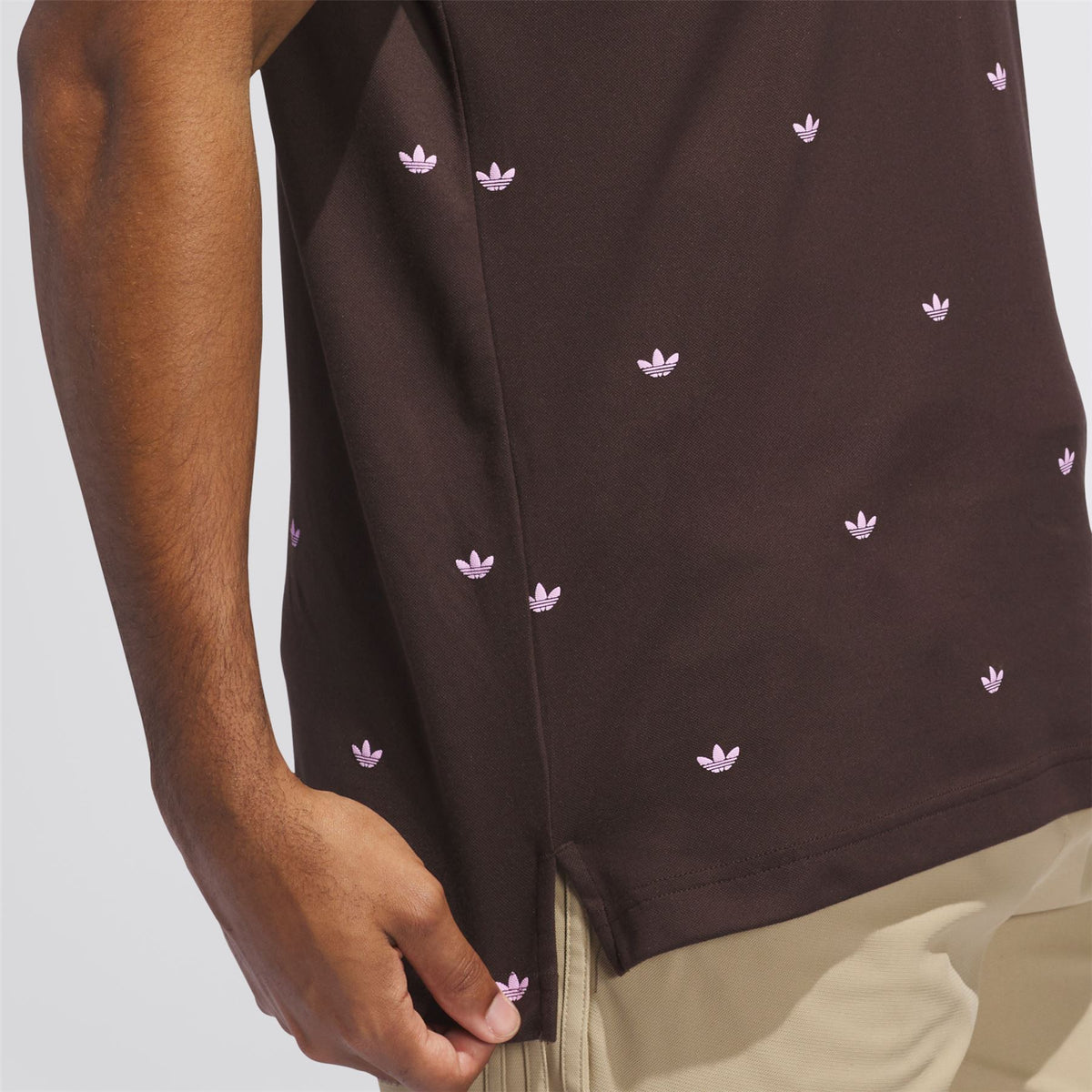 Originals Printed Trefoil Polo Dark Brown