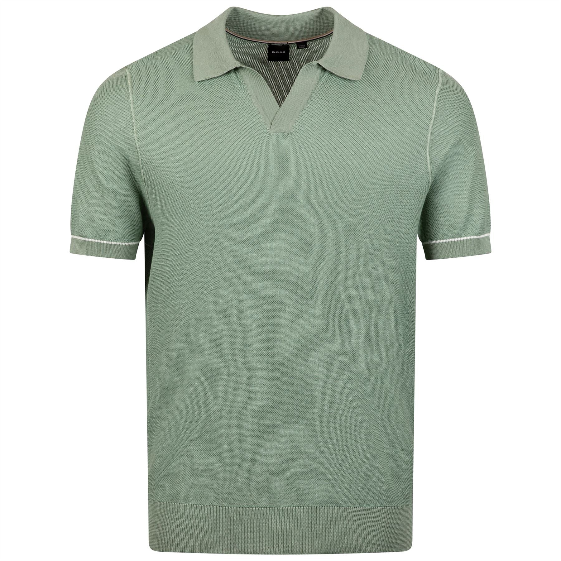 Jianluca Cotton Polo Open Green