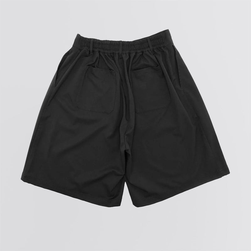 Calculus Baggy Slack Pleated Shorts Black