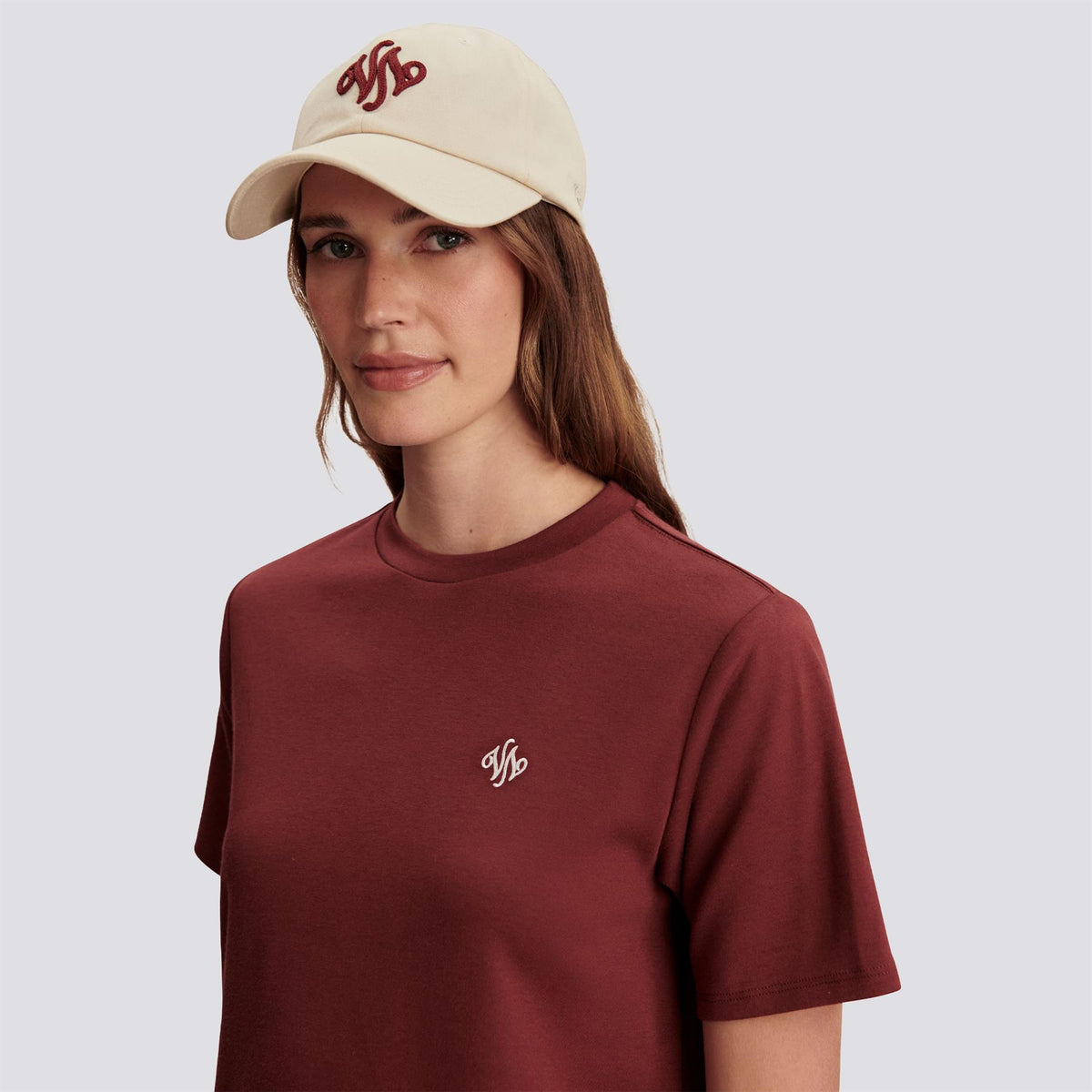Womens Stevie Branded Tee Port Marl