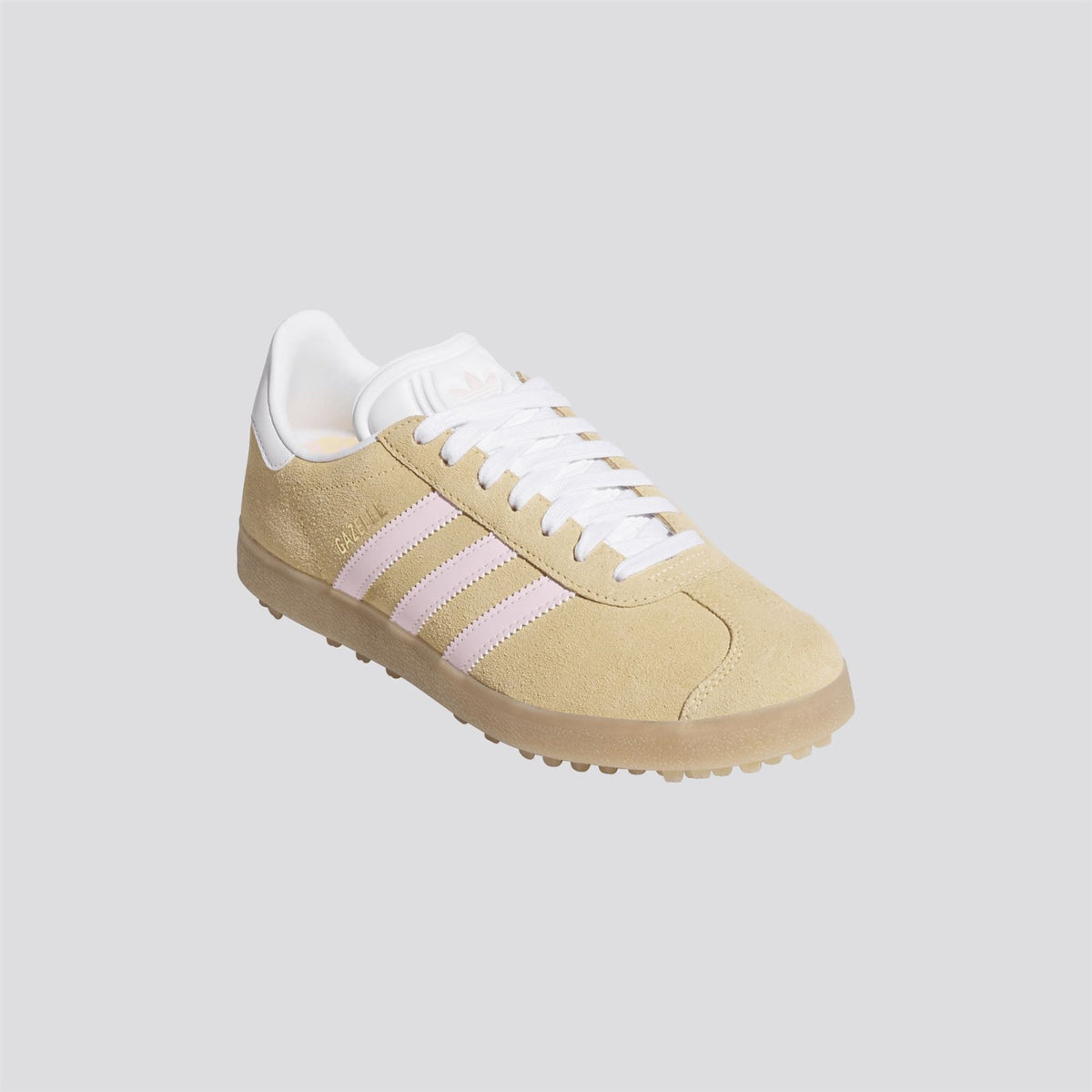 Womens Gazelle Spikeless Golf Shoes Ice Tangerine/Clear Pink/Footwear White
