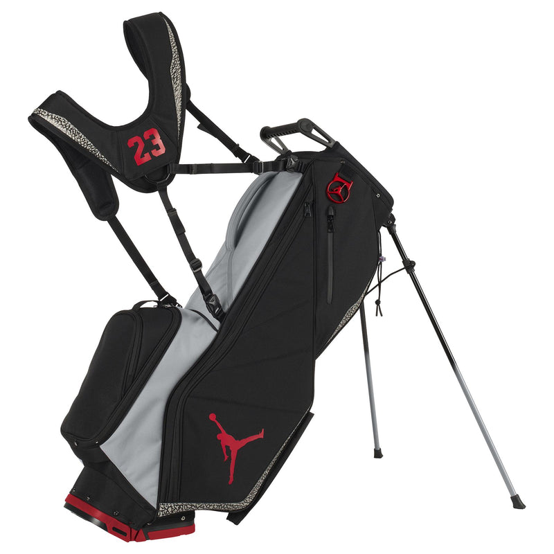 Jordan Fade Away Golf Bag Black/Cement Grey/Fire Red