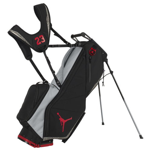 Jordan Fade Away Golf Bag Black/Cement Grey/Fire Red - SS24