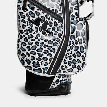 J.Lindeberg Play Stand Bag Print BW Leopard | Golf Bags