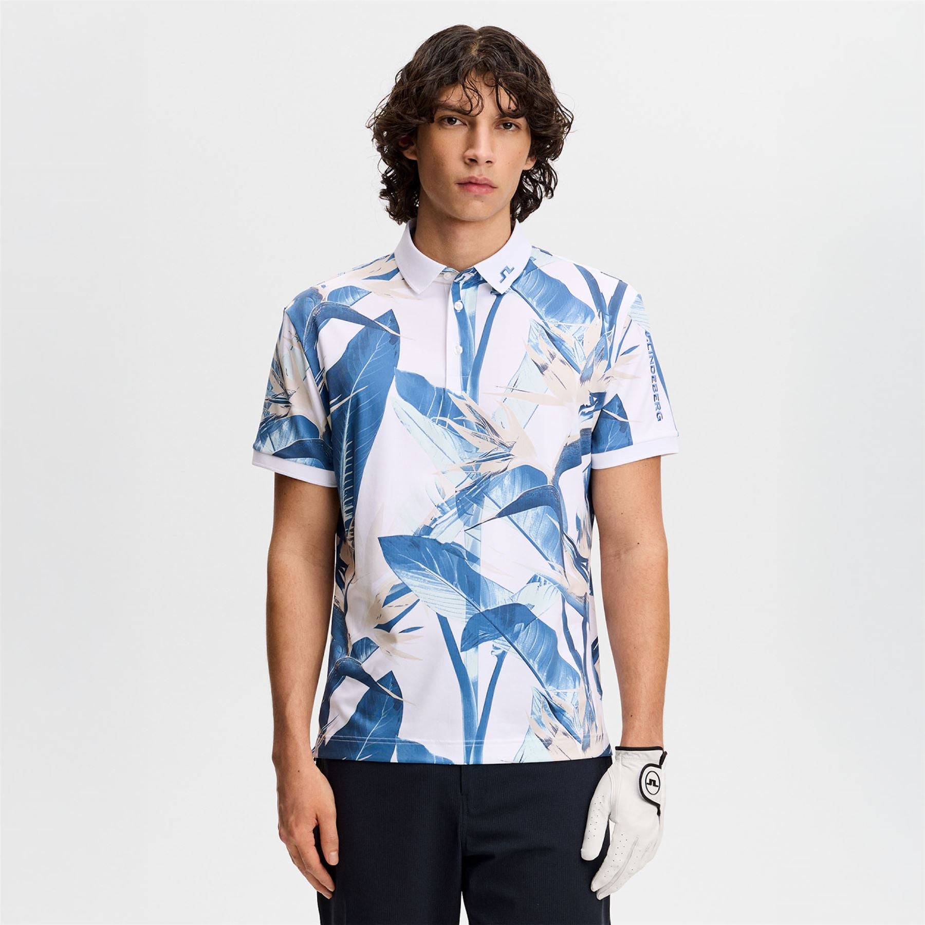 Tour Tech Print Polo Paradise Skylight