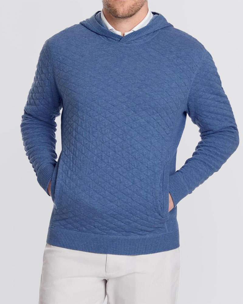 The Wallace Hooded Sweater Heathered Marlin Blue