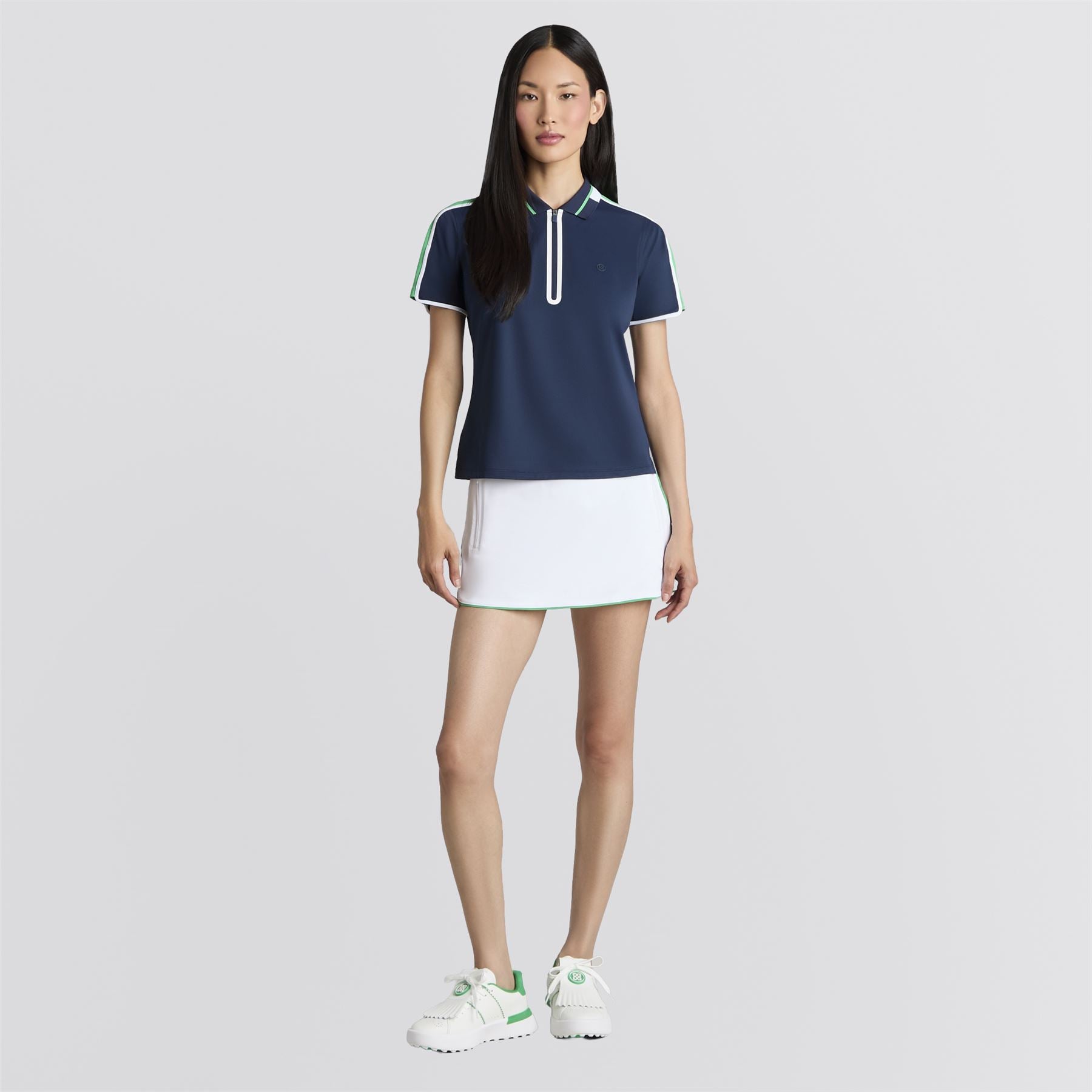 3D Tulip Hem Tech Pique Skort Snow