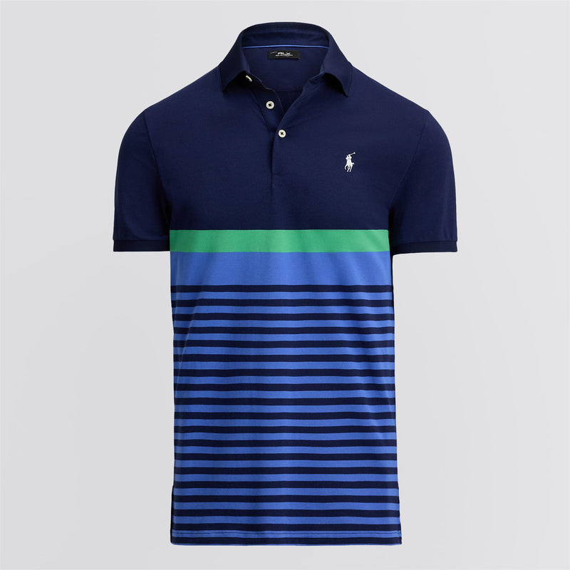 RLX Tailored Fit Performance Pique Refined Navy Multi