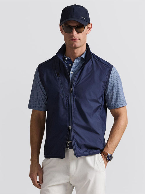 RLX Hybrid Full Zip Vest Refined Navy
