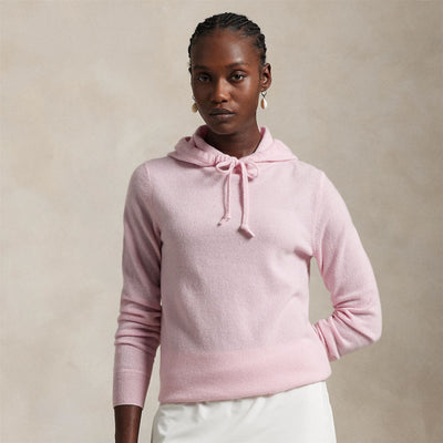 Womens RLX Cashmere Hoodie Garden Pink