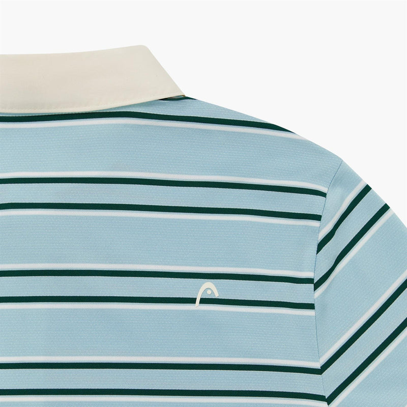 Vintage Henley LS Polo Shirt Blue Vintage