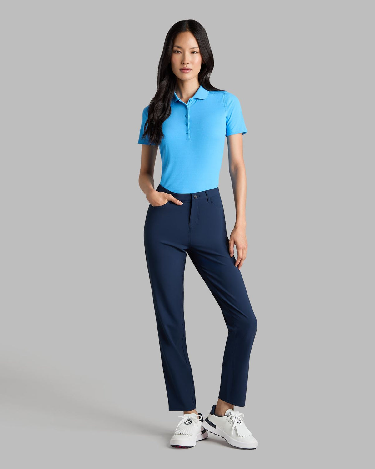 Tech Nylon Rib Polo Azul