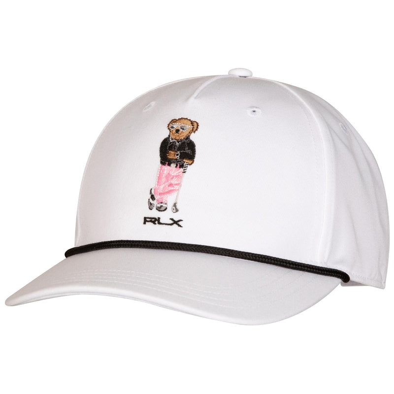 RL Bear High Crown Rope Cap White