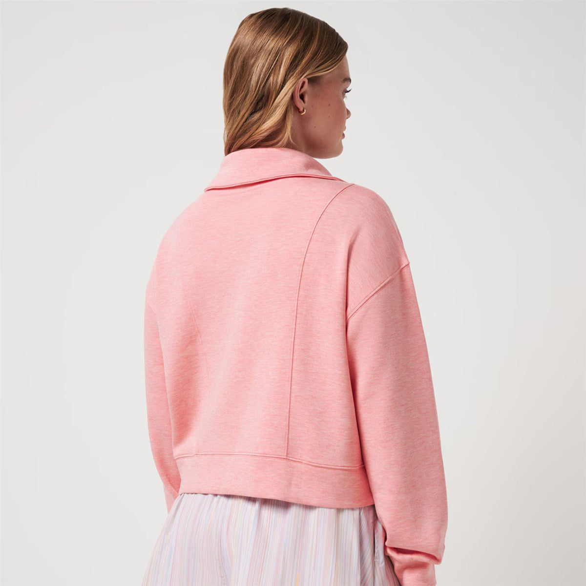 Womens Skyloft Soft Half Zip Mid Layer Heather Porcelain Rose