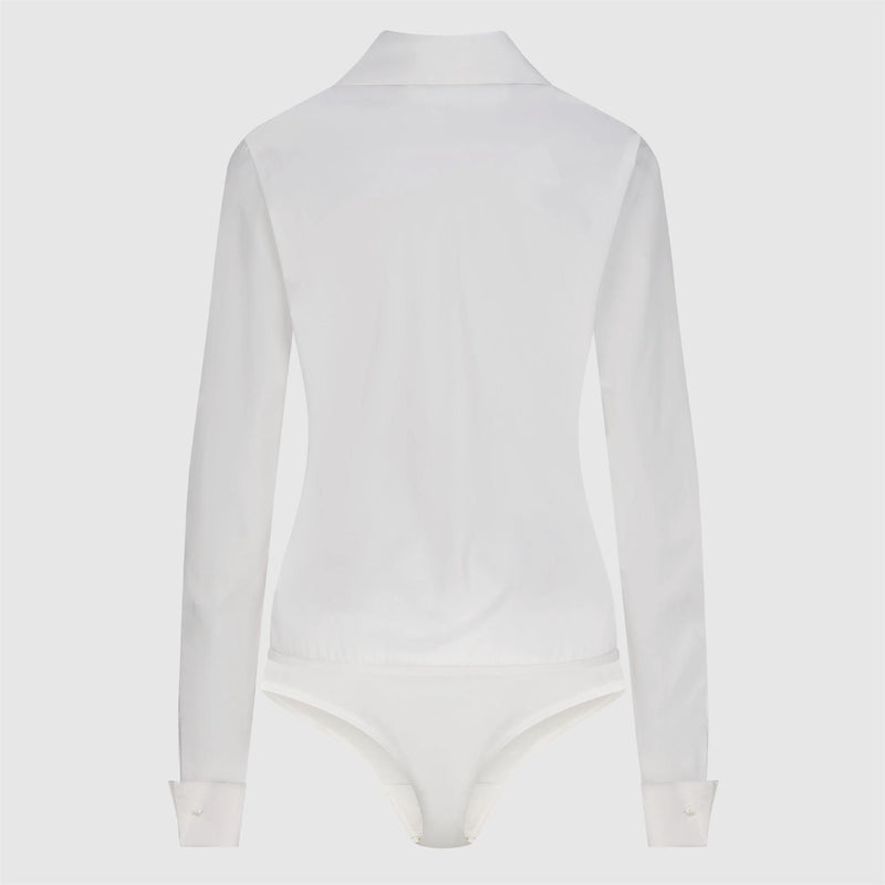 Womens Audrey Body Suit Pearl White