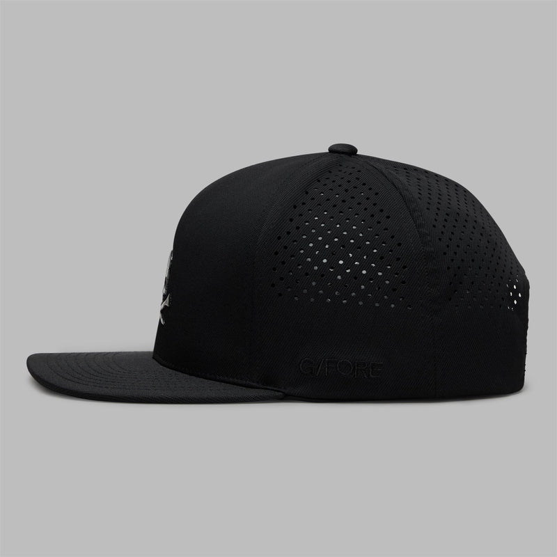 Skull & Tees Perforated Delta 110 Snapback Onyx