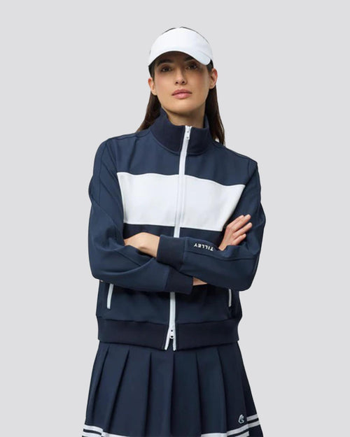 Womens Warm Up Jacket Navy/White