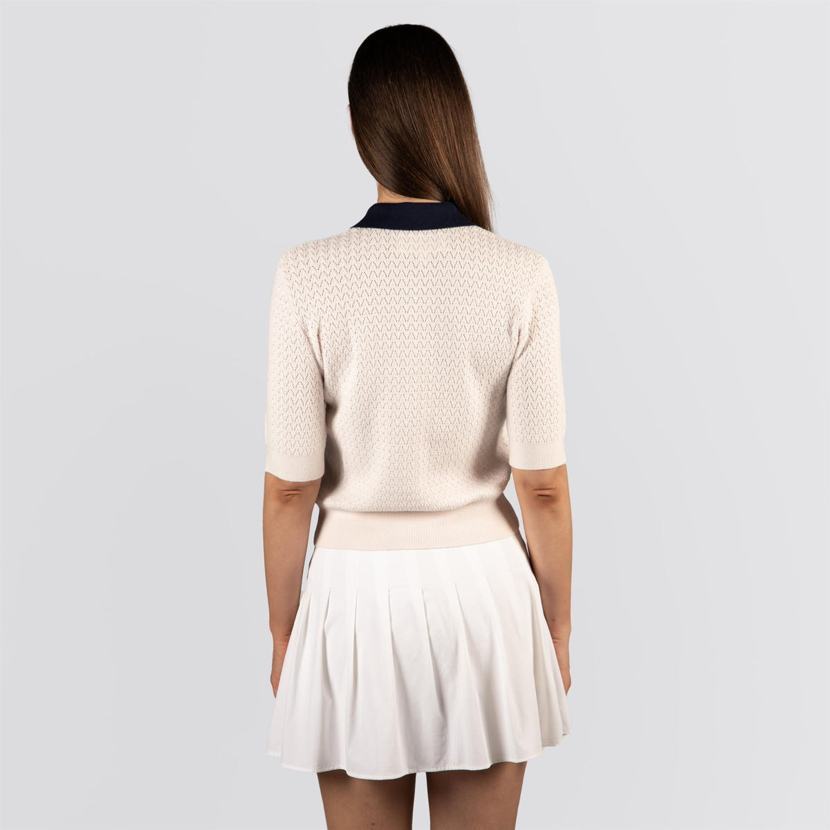 Womens Christy Polo Pinky White/Legacy Navy