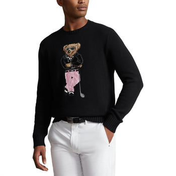 Ralph Lauren Polo Bear Performance Sweater Polo Black | Knitwear