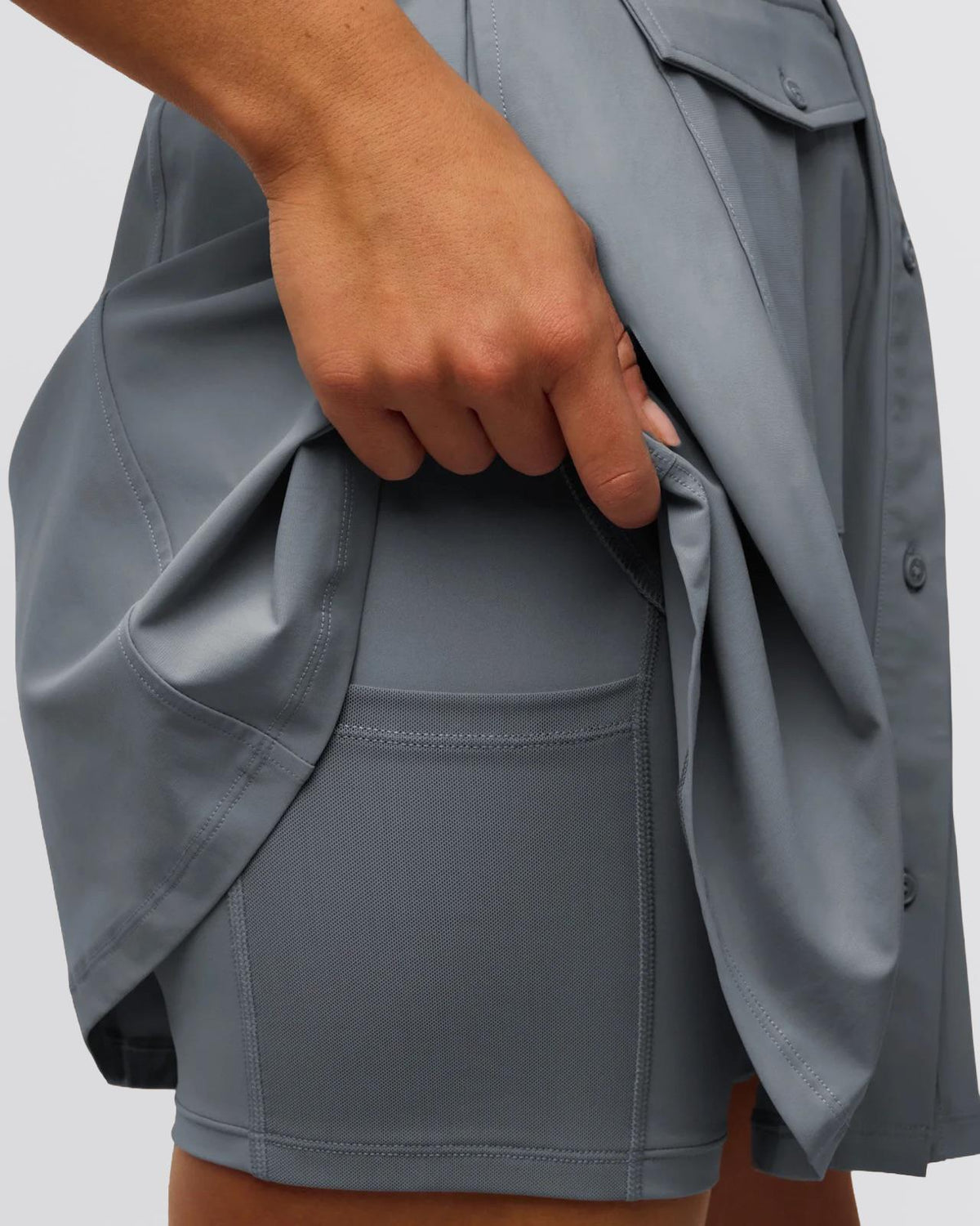 Womens Phoenix Belted Shirt Dress Bluestone