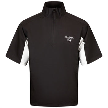 Malbon Golf Evergreen SS Nylon Windshirt Black | TRENDYGOLF USA