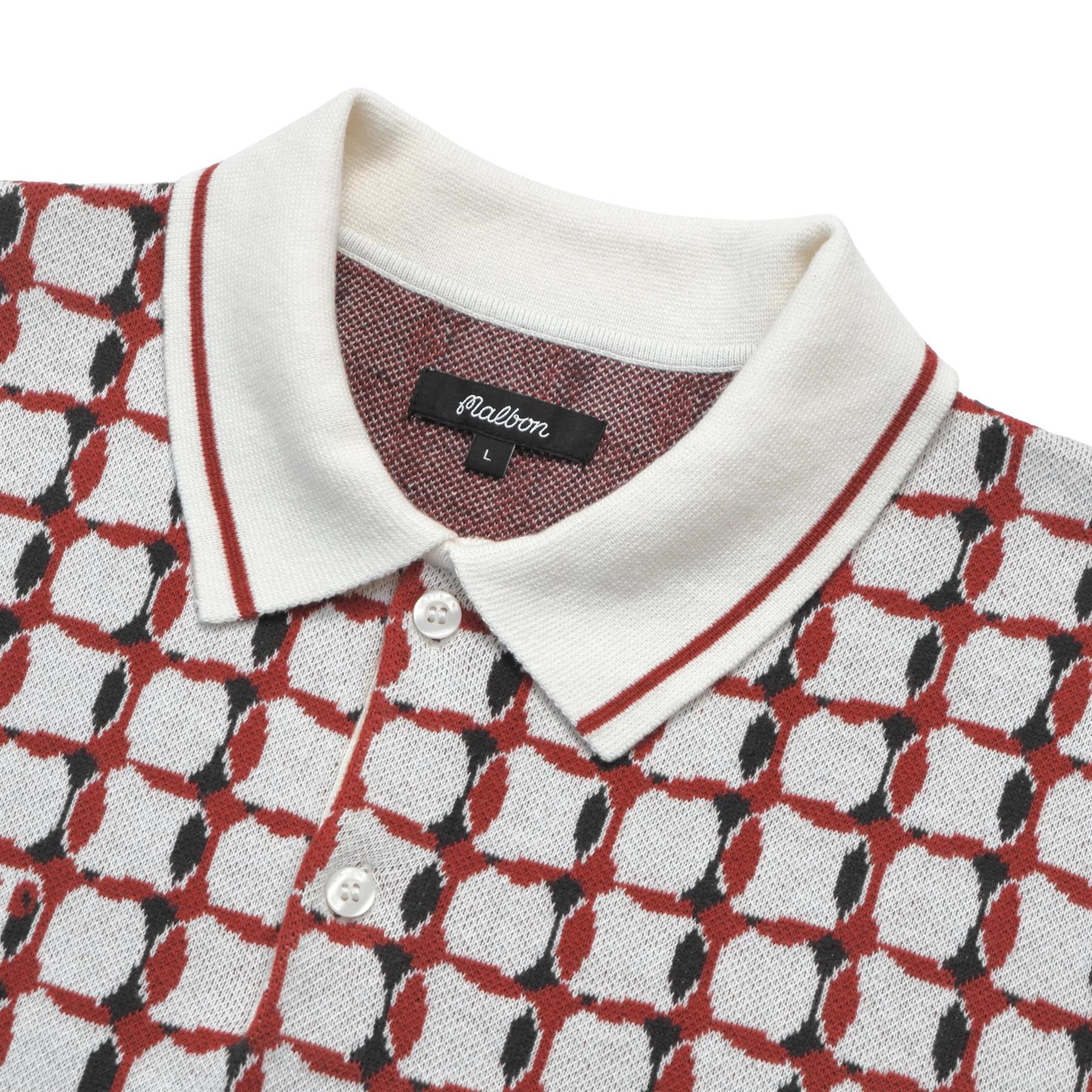 Malbon Golf Bucket Weave Polo Rooibos Tea | TRENDYGOLFUSA.COM