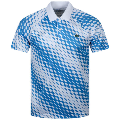 Novak Print Polo Shirt White/Blue - SS23