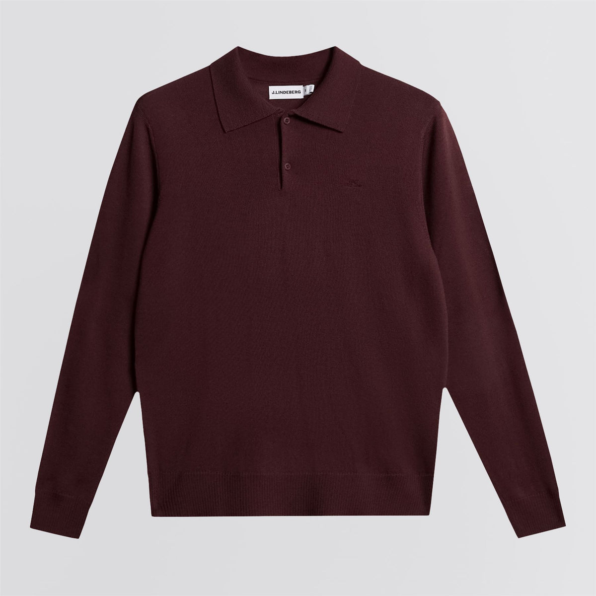 Kai Knitted Merino Polo Huckleberry