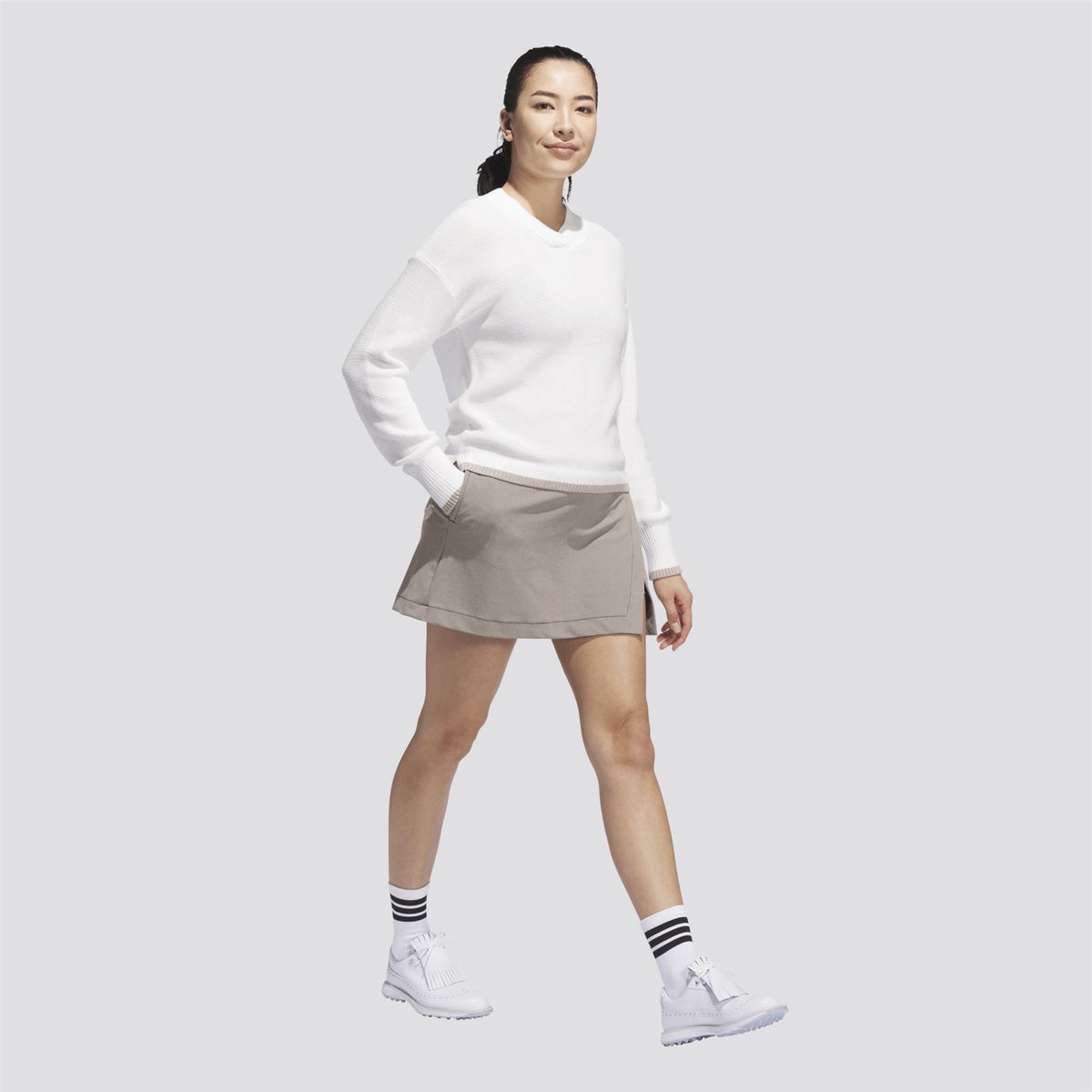 Womens Ultimate365 Knitted Sweater White