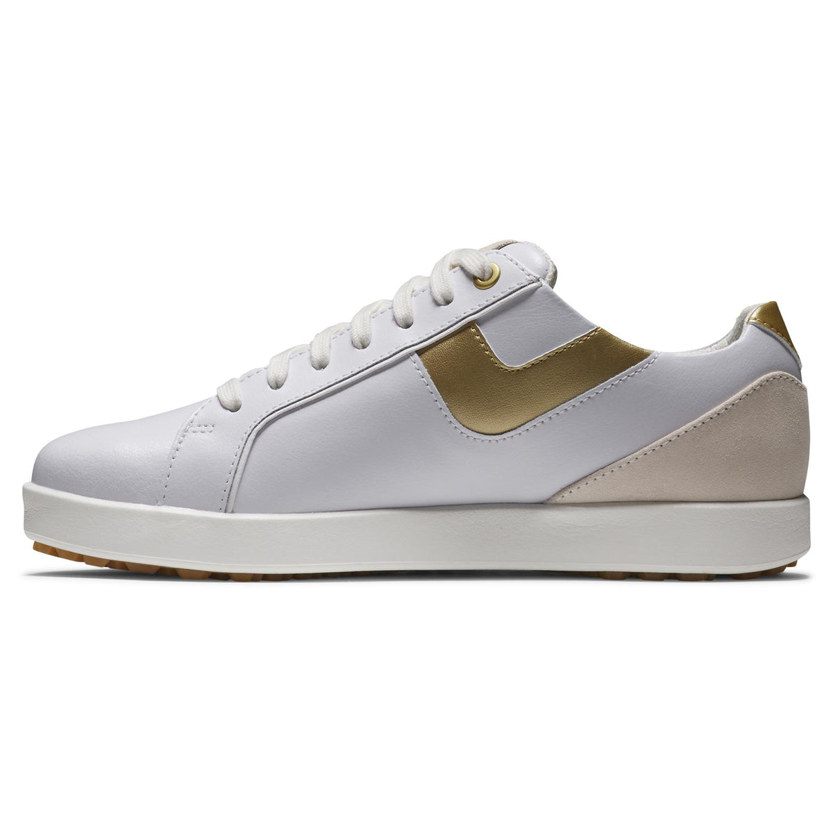 Womens FJ Links Spikeless Golf Shoes White/Tan
