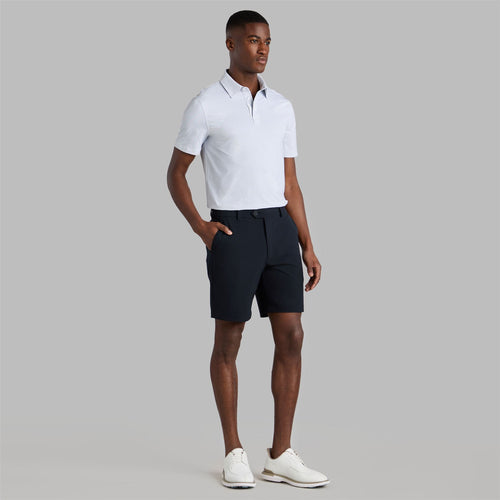 Fine Stretch Jacquard Polo Onyx